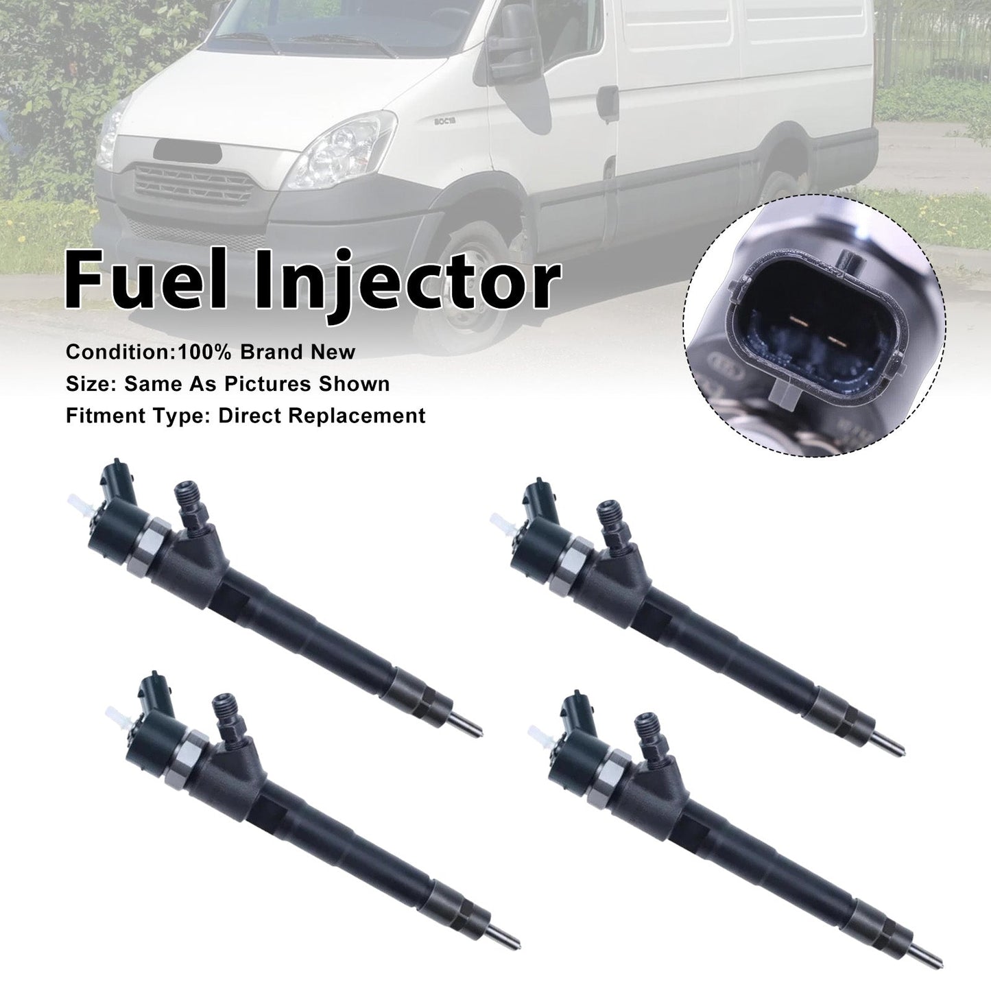 2008-2011 For Iveco Massif 4PCS Fuel Injector 504088823