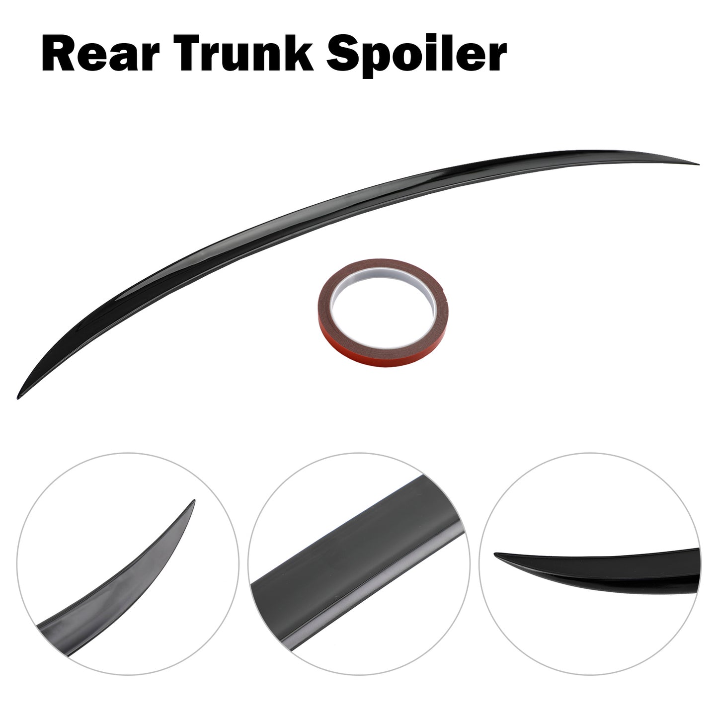 Rear Boot Trunk Spoiler Lip Wing Fit BMW E90 3 Series Saloon 2005-11 Gloss Black