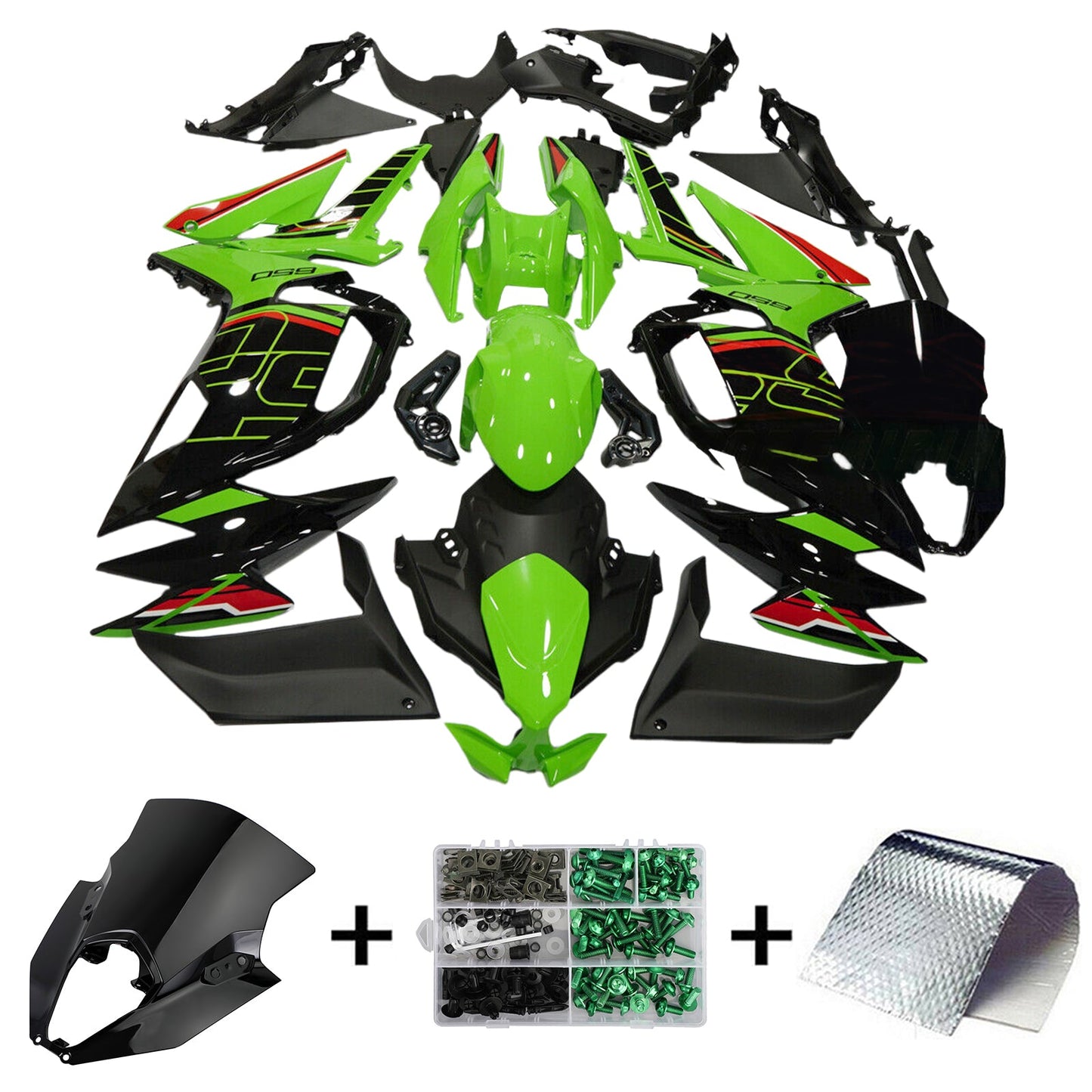 2020-2024 Kawasaki ER-6F Ninja650 Injection Fairing Kit Bodywork ABS #101