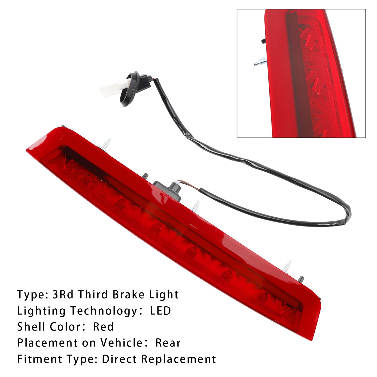 3RD Brake Light High Mount Stop Signal For Honda HR-V HRV VEZEL Acura 14-22 Red