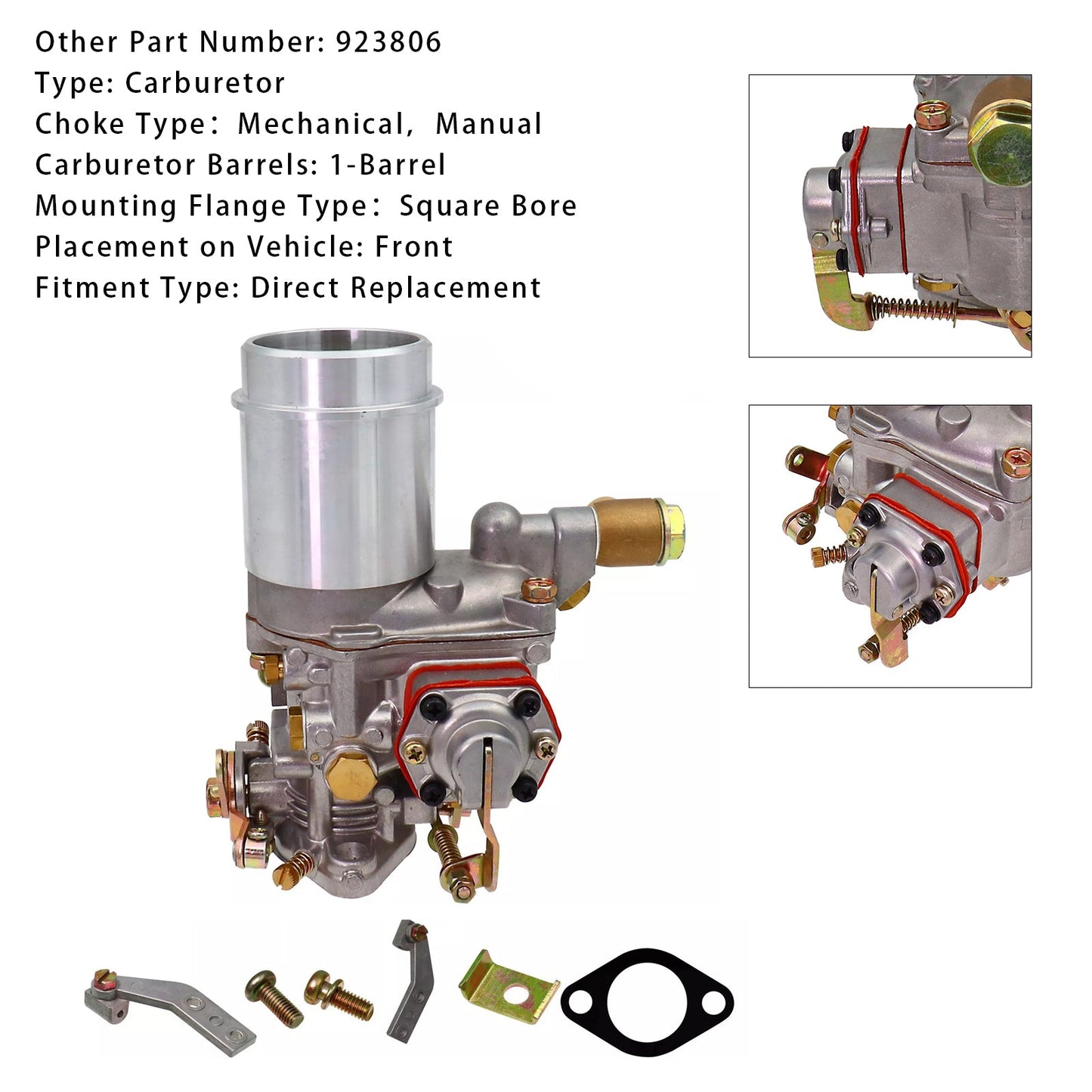 Carburetor Carb 923806 Fit For Willys Jeep Solex Design Civilian L-head CJ2A 3A