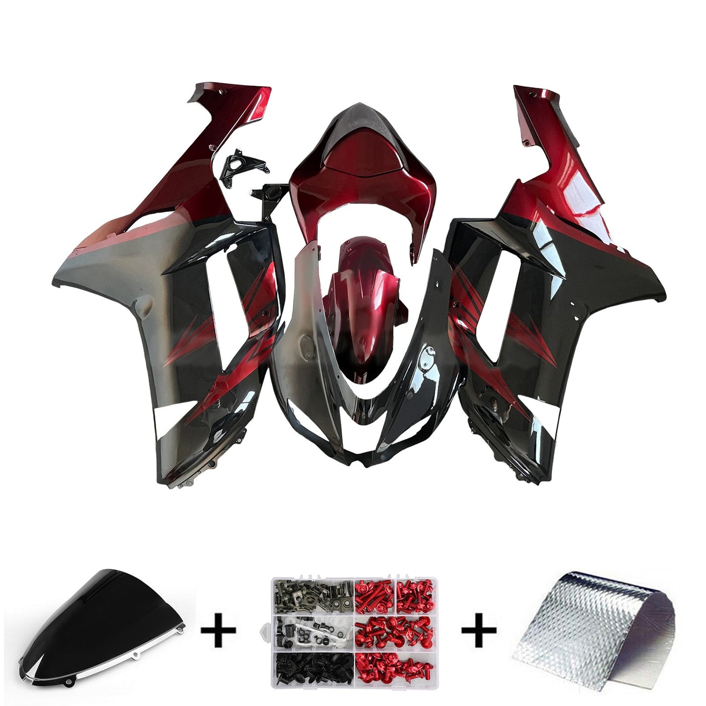 Injection Fairing Kit Bodywork Plastic ABS fit For Kawasaki ZX6R 636 2007-2008