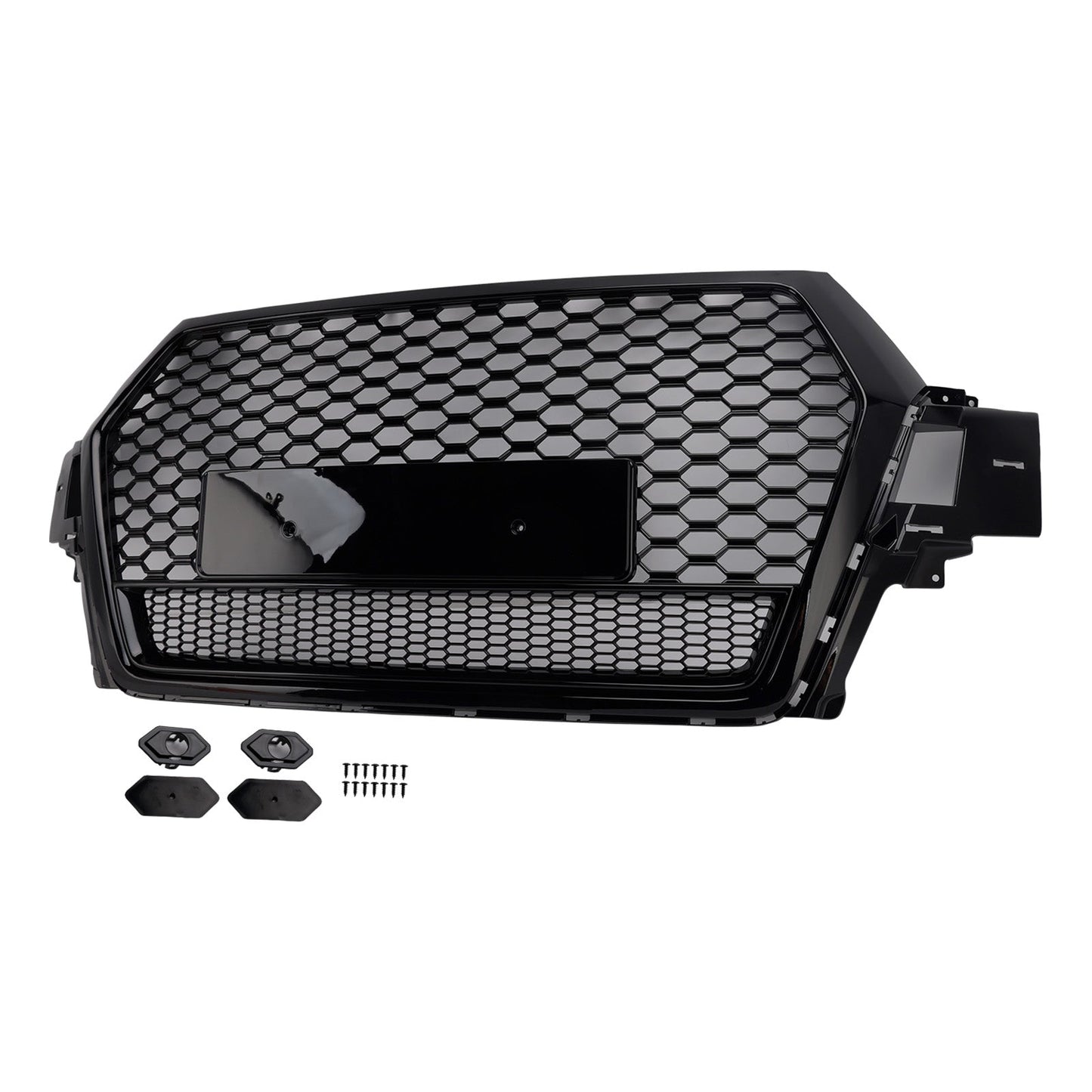 2016-2019 Audi Q7 SQ7 Gloss Black Front Bumper Radiator Vent Mesh Grill Grille 4M0853651F