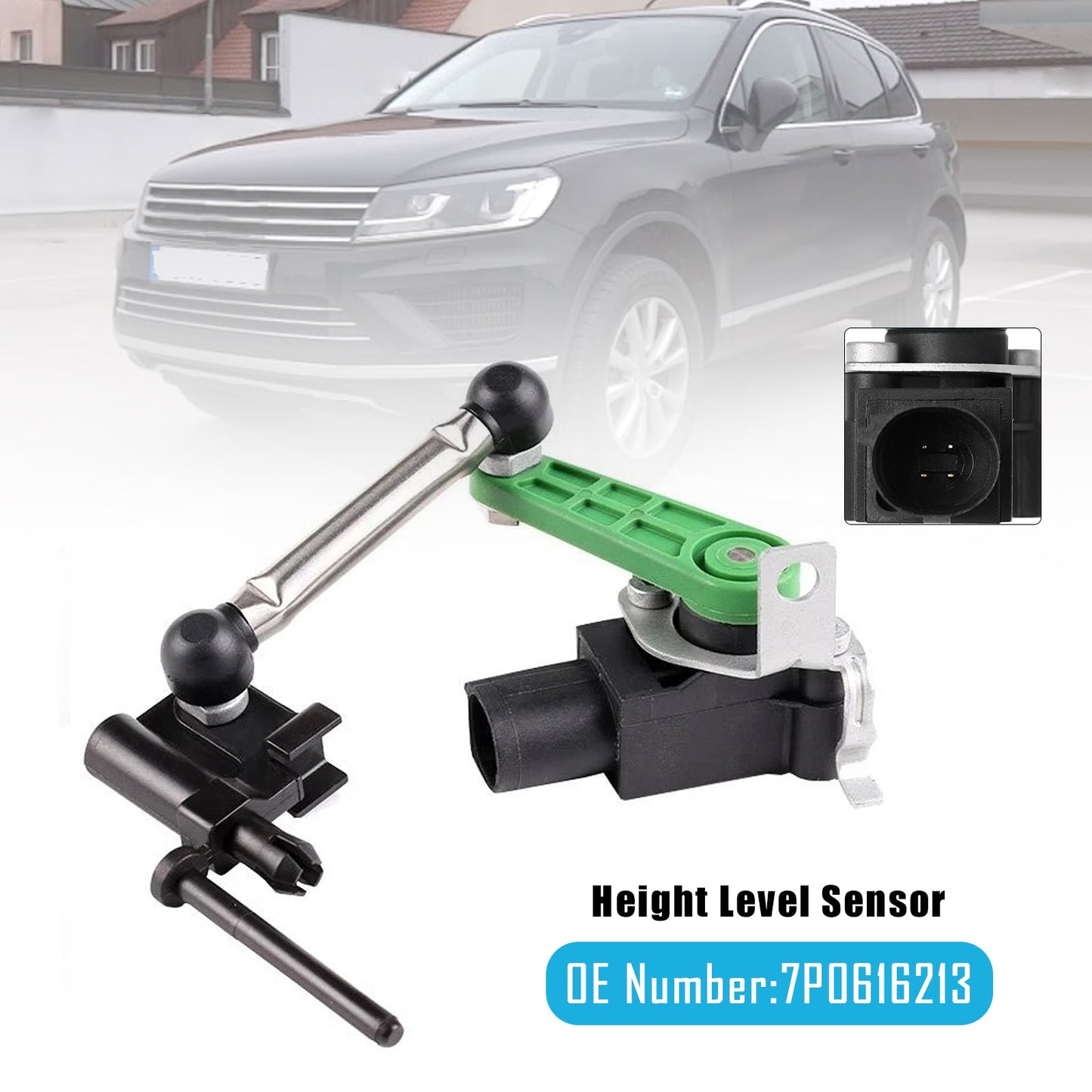 Front Left Ride Height Level Sensor 7P0616213 For VW Touareg 7P5 7P6 2010-2018