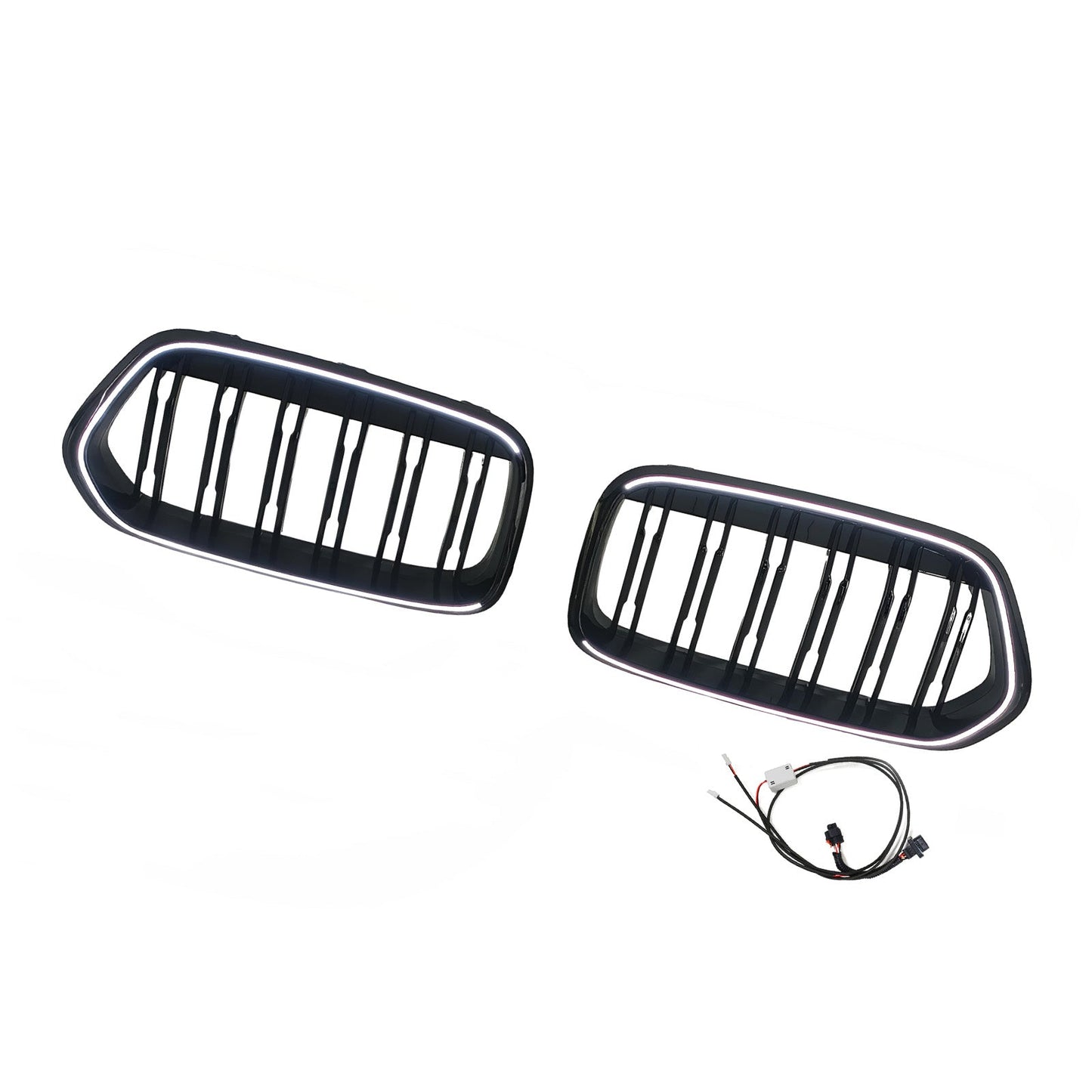 2018-2023 Fit BMW X2 Series F39 Black Front Bumper Grill Grille Double Slat