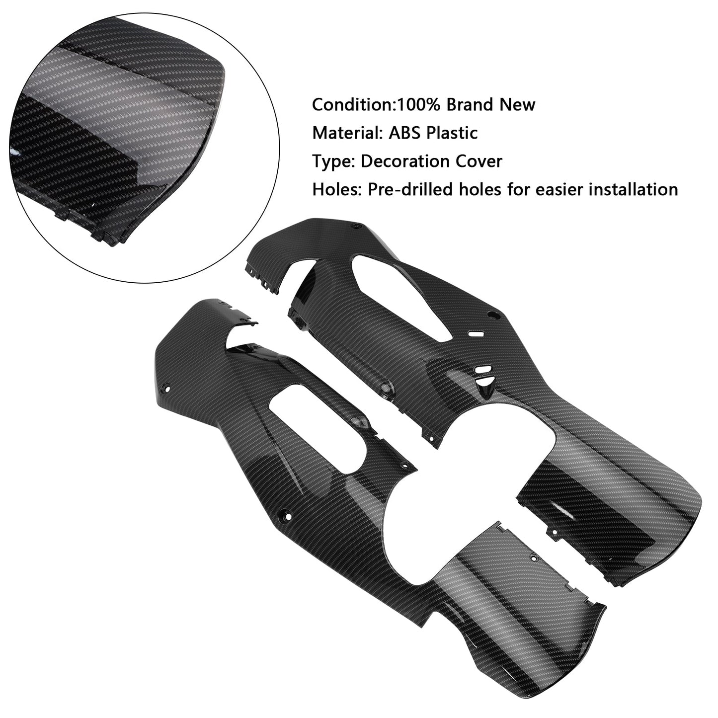 2021-2024 Aprilia RSV4 Lower Side Fairings Full Belly Pan Plate Cover