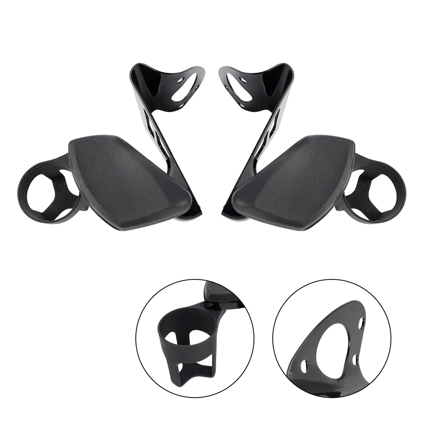 2014-2024 ouring Electra Glides, Road Glide Ultra & Tri Glides Passenger Armrest w/ Drink Holder