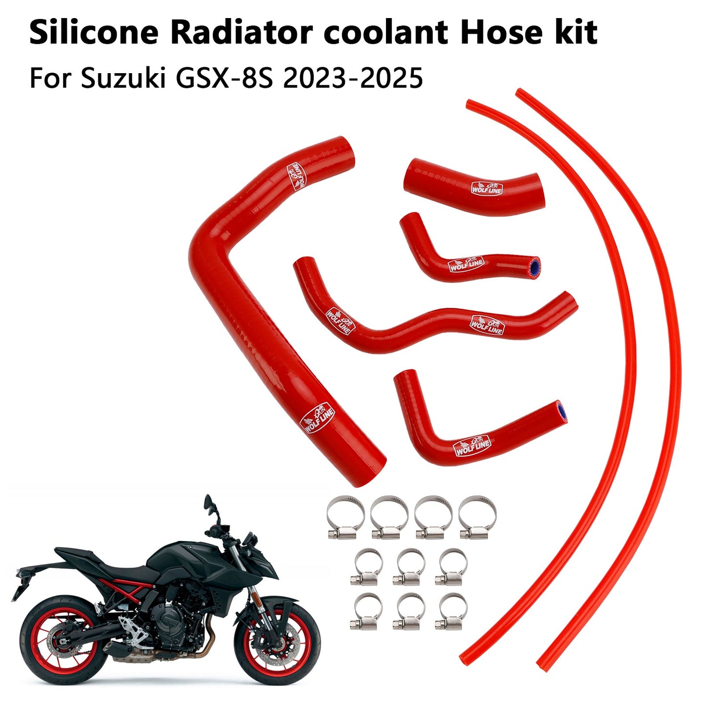 2023-2025 Suzuki GSX-8S Silicone Radiator coolant Hose