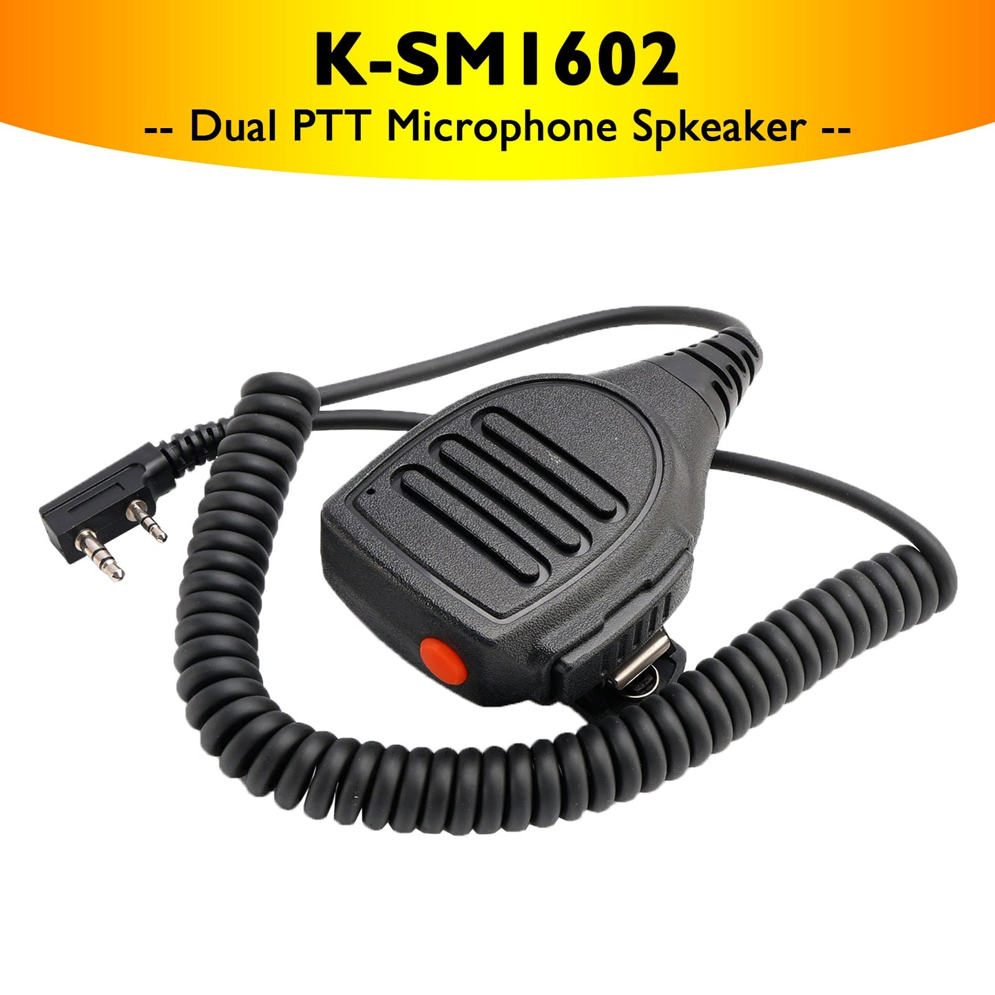 K-SM1602 Dual PTT Microphone Speaker For TK-220 TH-F6 RPV516A KG-UVD1P PX-666