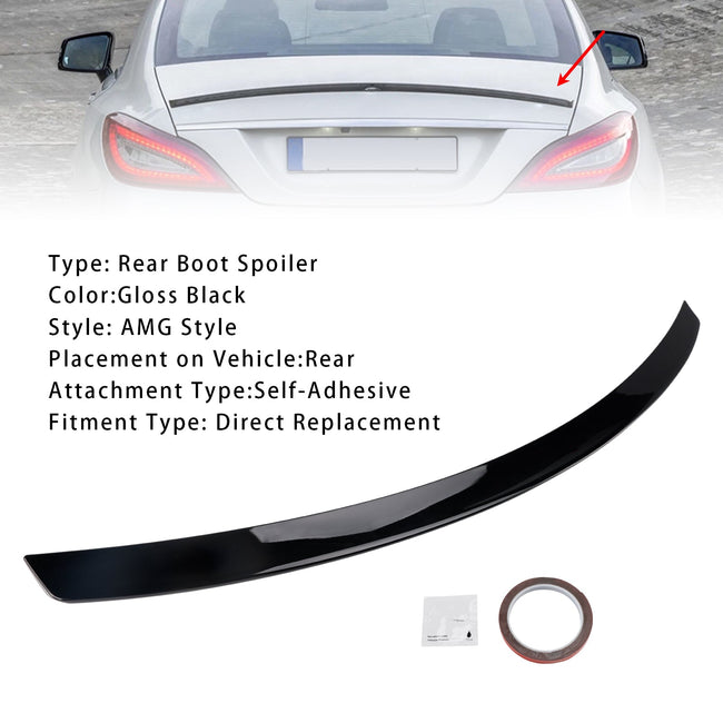 2010-2018 Mercedes-Benz CLS-Class W218 C218 Gloss Black Rear Boot Spoiler