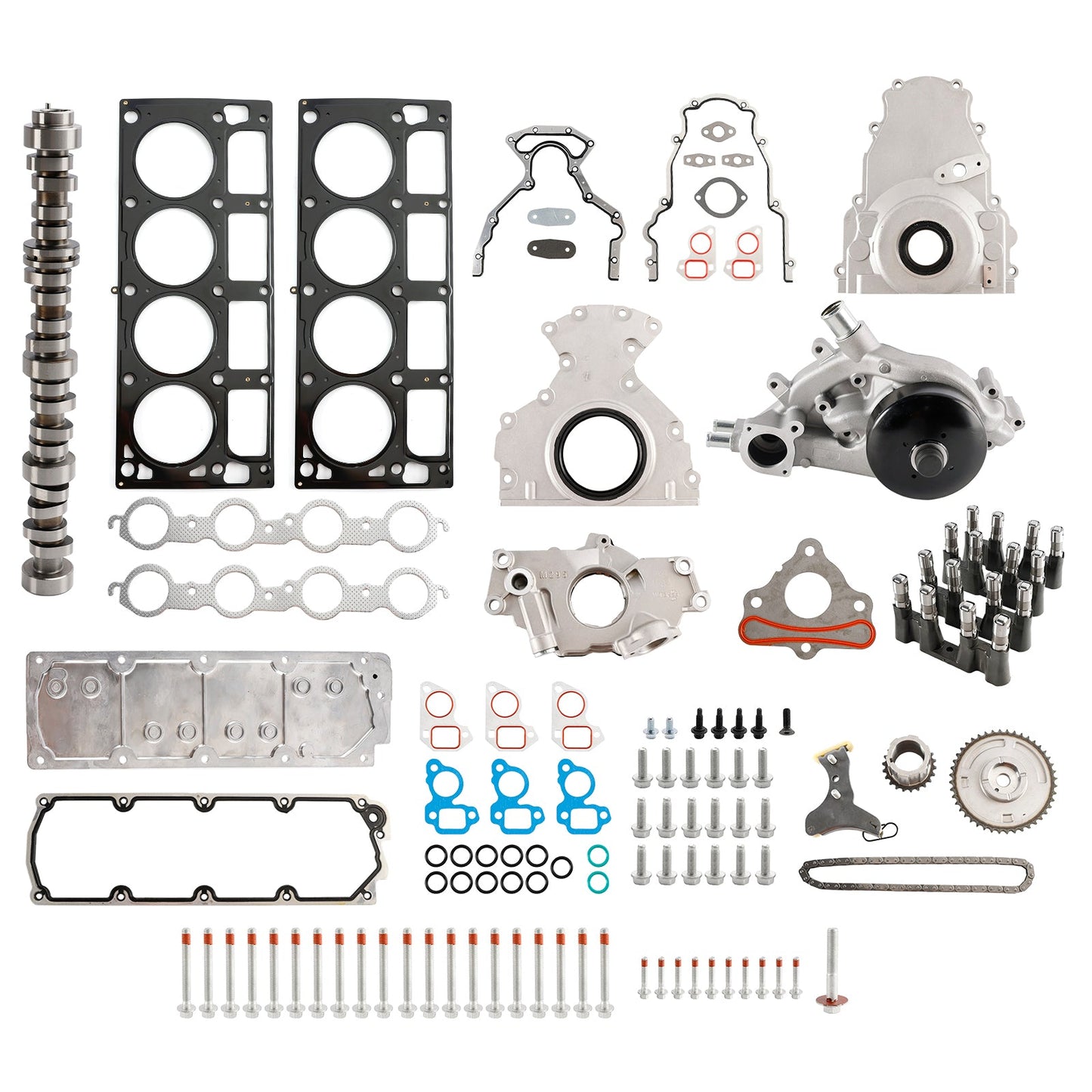 2005-2006 CHEVROLET SILVERADO 1500 5.3L 5328CC 325CID V8 ELECTRIC/GAS OHV NON AFM DOD Cam Lifter Kit with Valley Cover 12646386 12499225