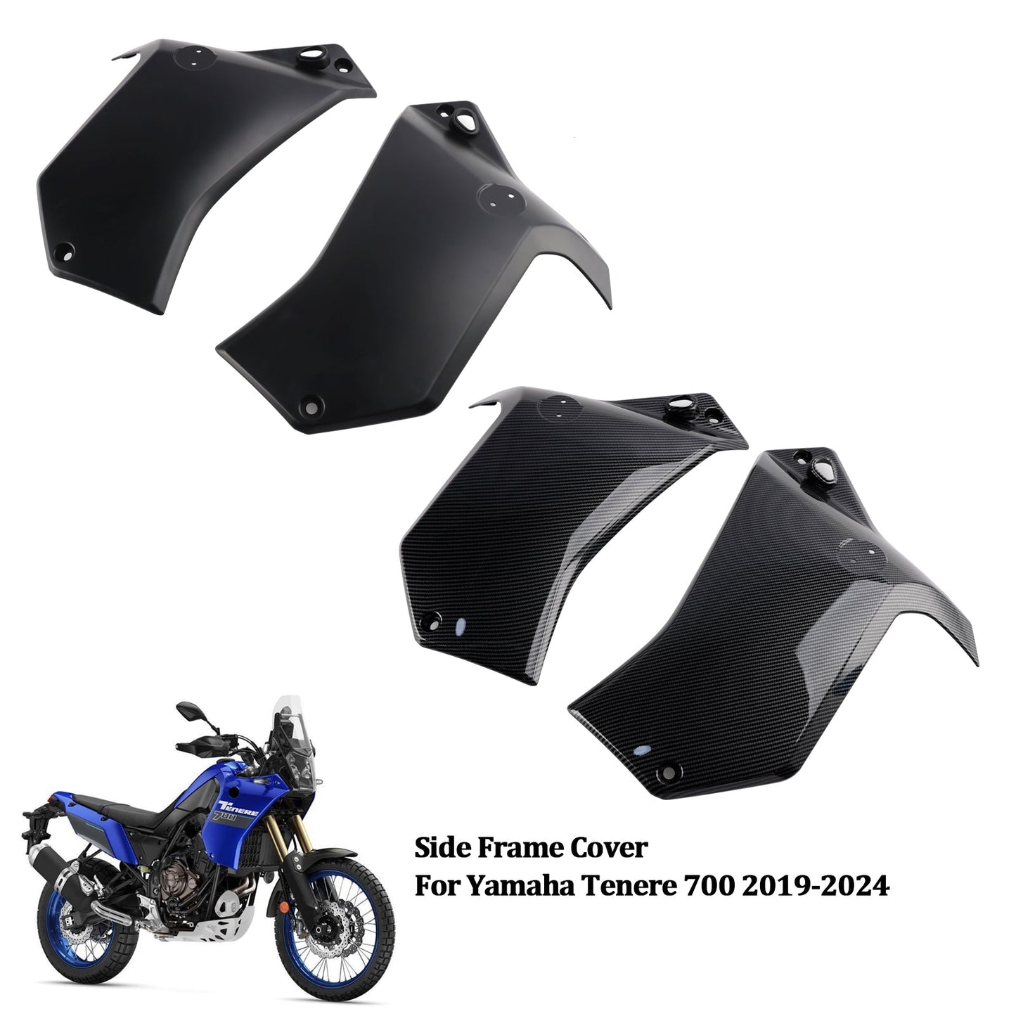 2019-2024 Yamaha Tenere 700 Side Frame Panel Protector Fairings Cover