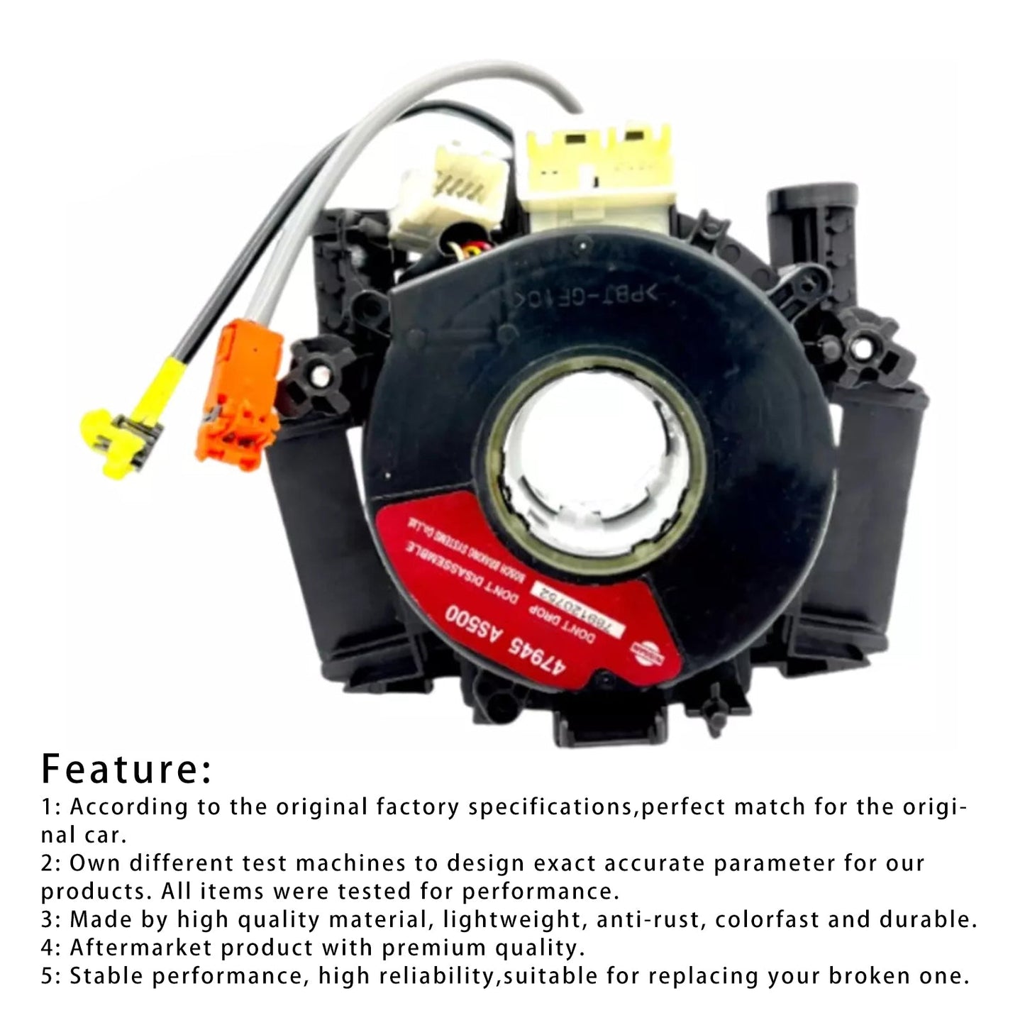 2004-2015 Nissan Titan Clock Spring+Steering Angle Sensor Assembly 47945-AS500 47945AS500