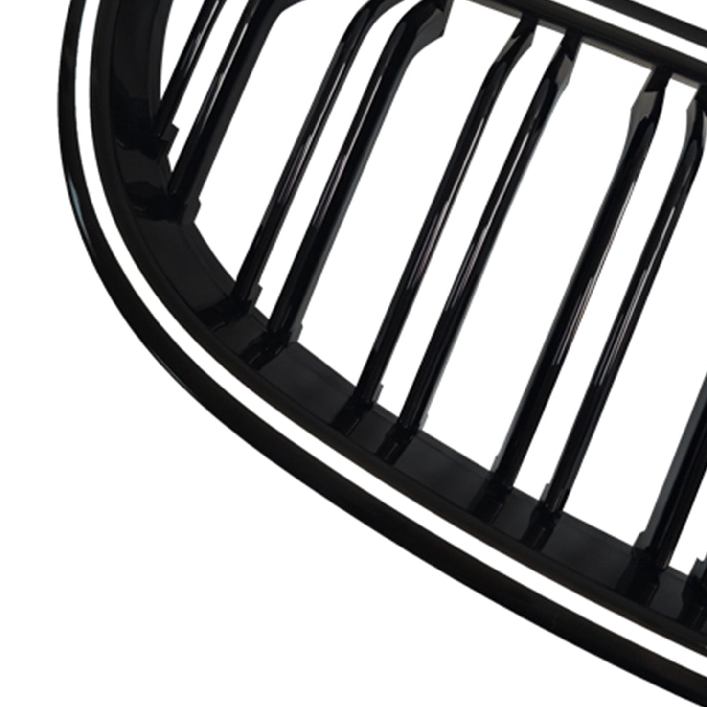 2004-2009 For BMW 5 Series Sedan E60 520d 525d 530d 535d 2PCS Glossy Black Front Sport Kidney Grille