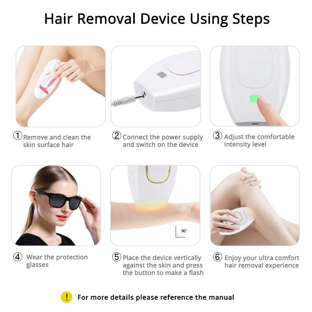 Portable IPL Laser Hair Removal Device Hair Removal Device Permanent Painless Christmas Gift