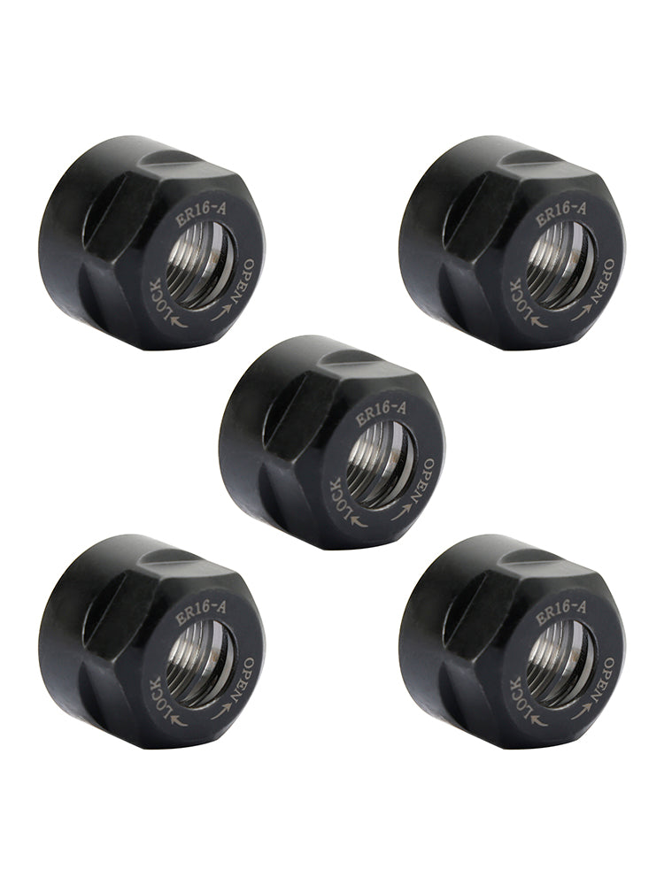 5Pcs ER16-A Type Collet Clamping Nut Chuck Holder CNC Milling Lathe Tool Holder