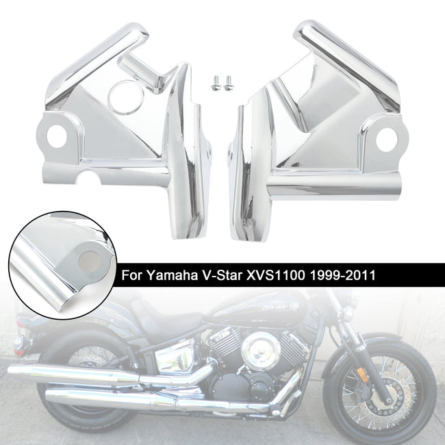 1999-2011 Yamaha V-Star XVS1100 Front Fork Upper Frame Neck Cover Chrome