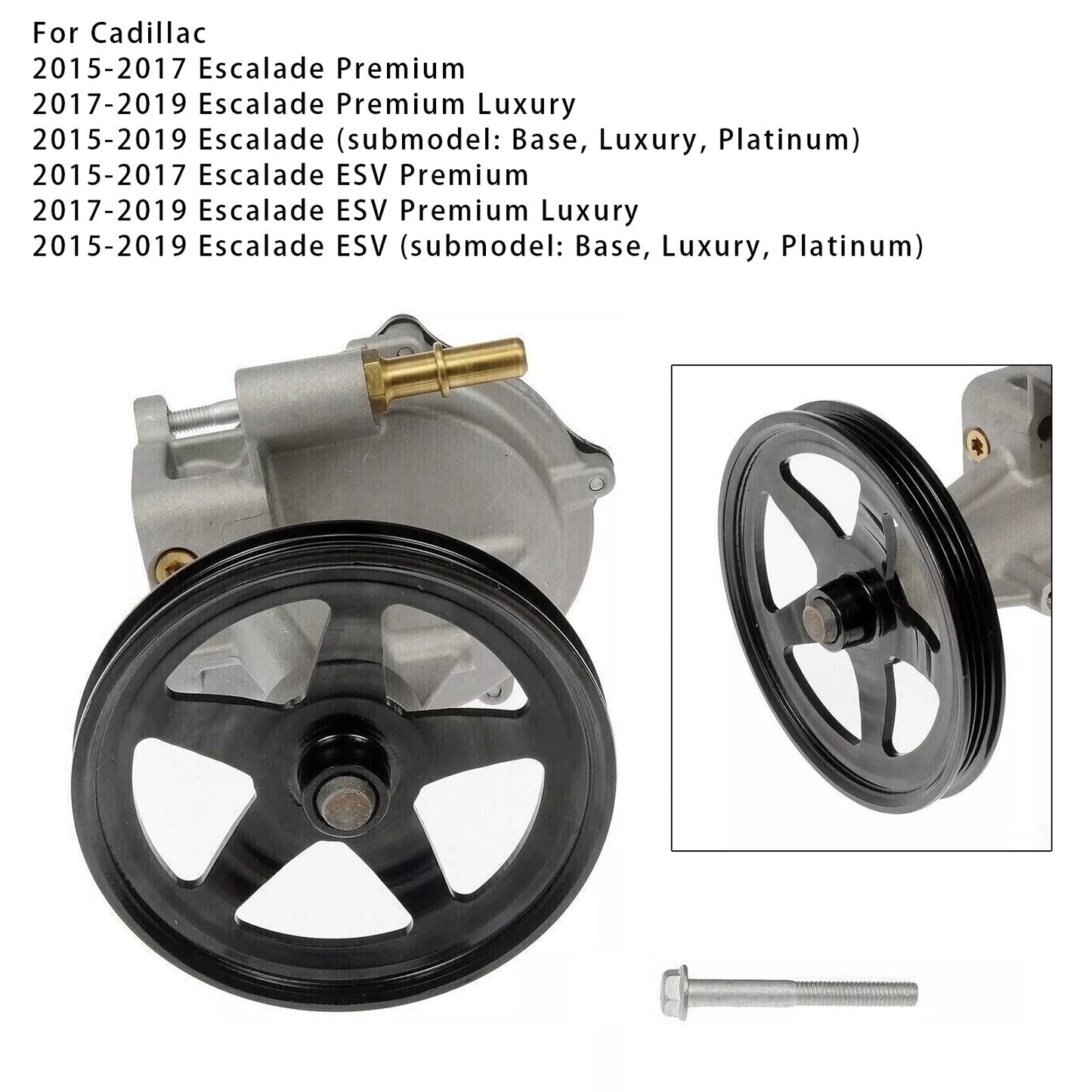 2015-2019 Chevrolet Silverado 1500 High Country LTZ WT Vacuum Pump 904-861 12654013 12659655 904-861