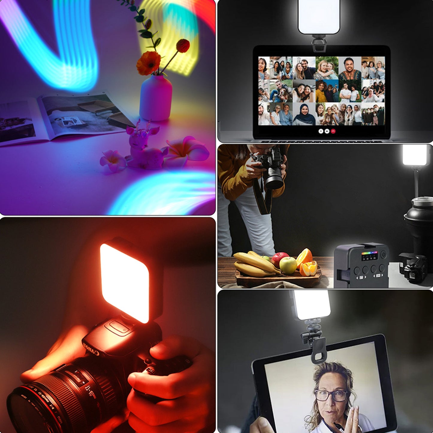 T64 RGB LED Video Light Fill Light Video Photography Full-Color Led Fill Light