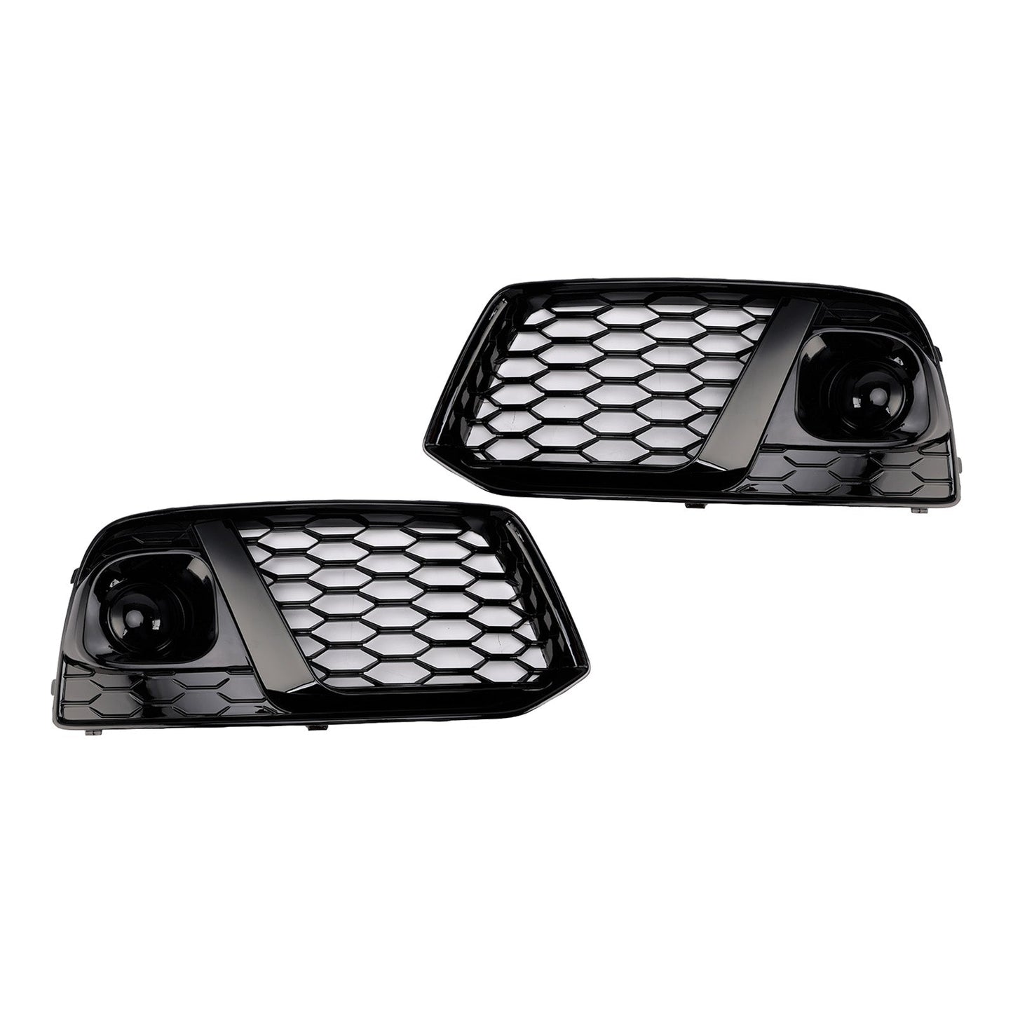 2018 2019 Audi Q5 SQ5 Black Front Honeycomb Fog Lamp Grille Grill Cover