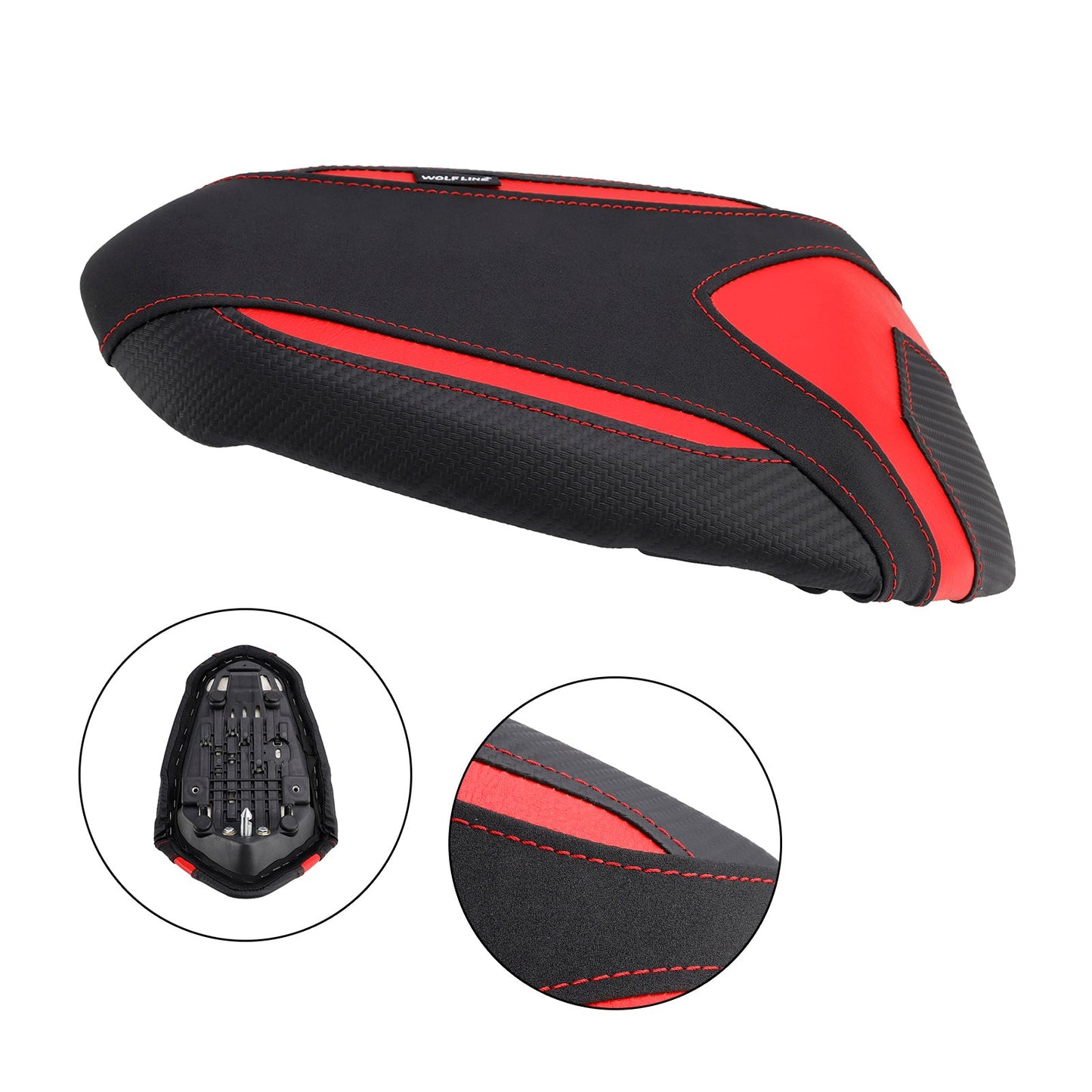 2019-2024 Triumph Street Triple Rear 765 765S 765R Passenger Seat Cushion Pu Pillion Flat Black
