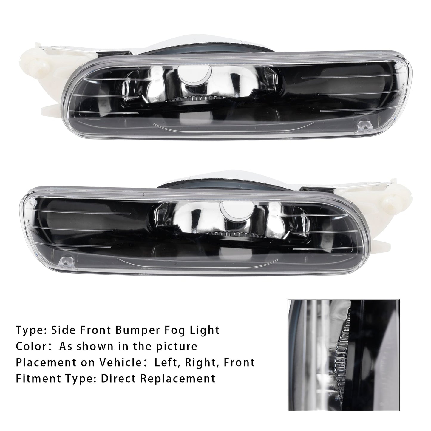 Pair Front Bumper Fog Light Without Blubs For E46 323i 325i 1998-2001£¨Pre-LCI£©