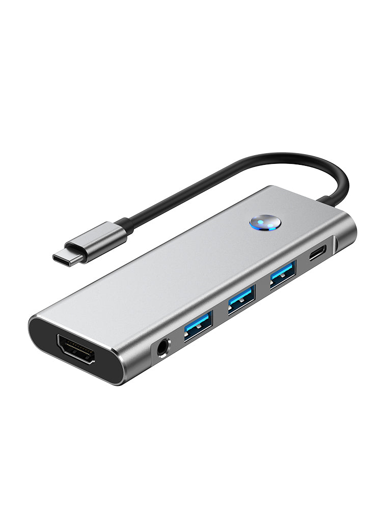 9 in 1 TYPE-C+USB3.0 USB2.0 HDMI SD/TF PD100W Audio Data Interface Hub Adapter