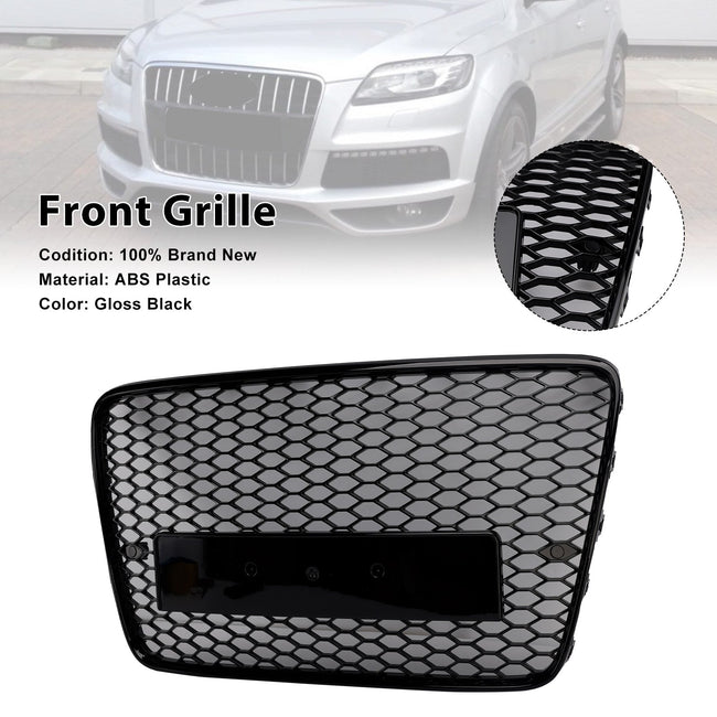 Gloss Black Front Bumper Radiator Vent Mesh Grille Grill Fit Audi Q7 2005-2015