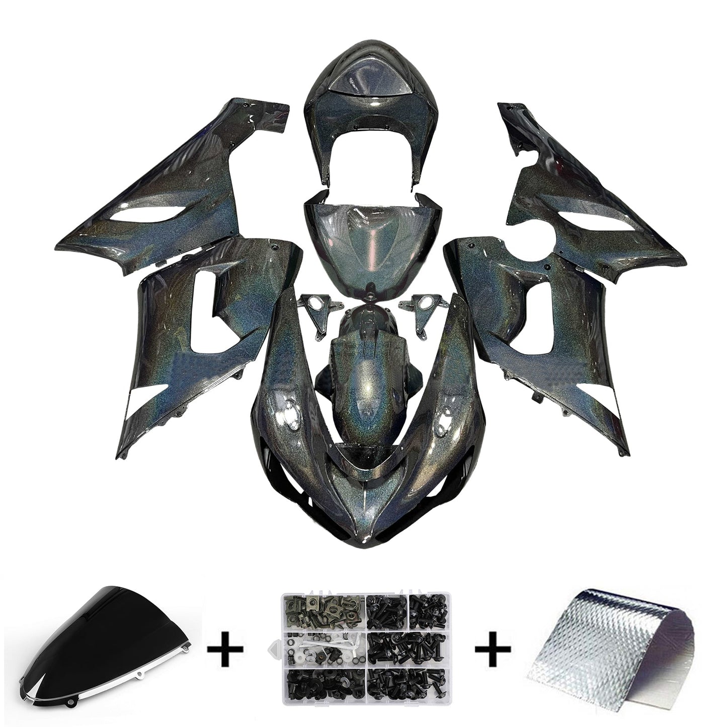 Injection Fairing Kit Bodywork Plastic ABS fit For Kawasaki ZX6R 636 2005-2006