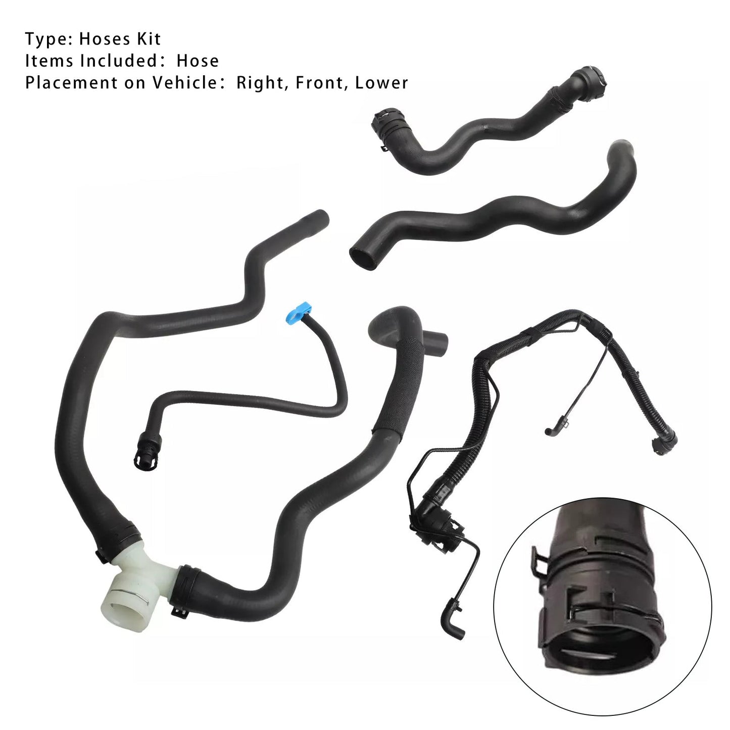 2011-2016 Chevrolet Cruze 1.4L Radiator Coolant Lower Hose Kit 13251447 13251435