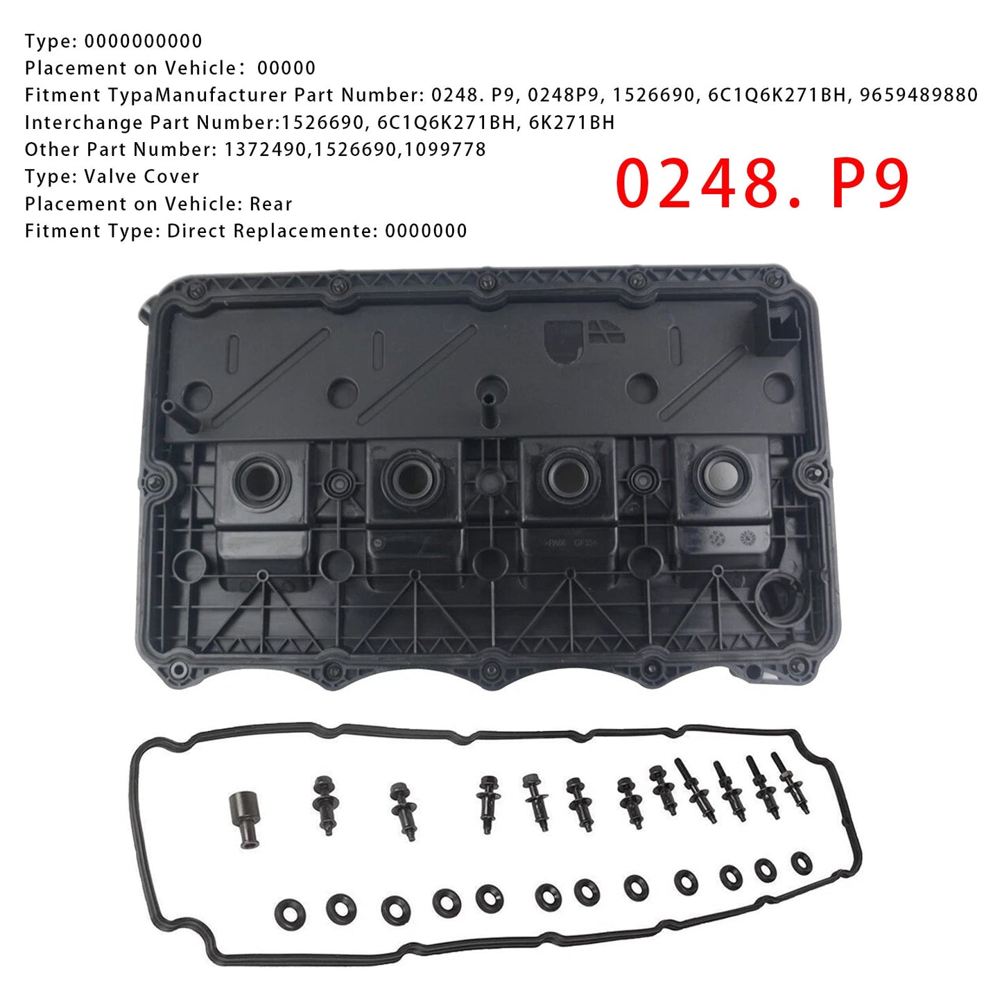 2006/07-2010/12 Fiat Ducato Pritsche/Fahrgestell 100 MultiJet 2.2 D Valve Cover Cylinder Head Cover 0248.P9 9659489880