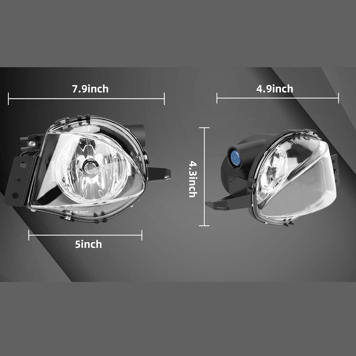 Pair Front Fog Light Lamps With Bulbs For BMW E90 3-Serise 2006-2008