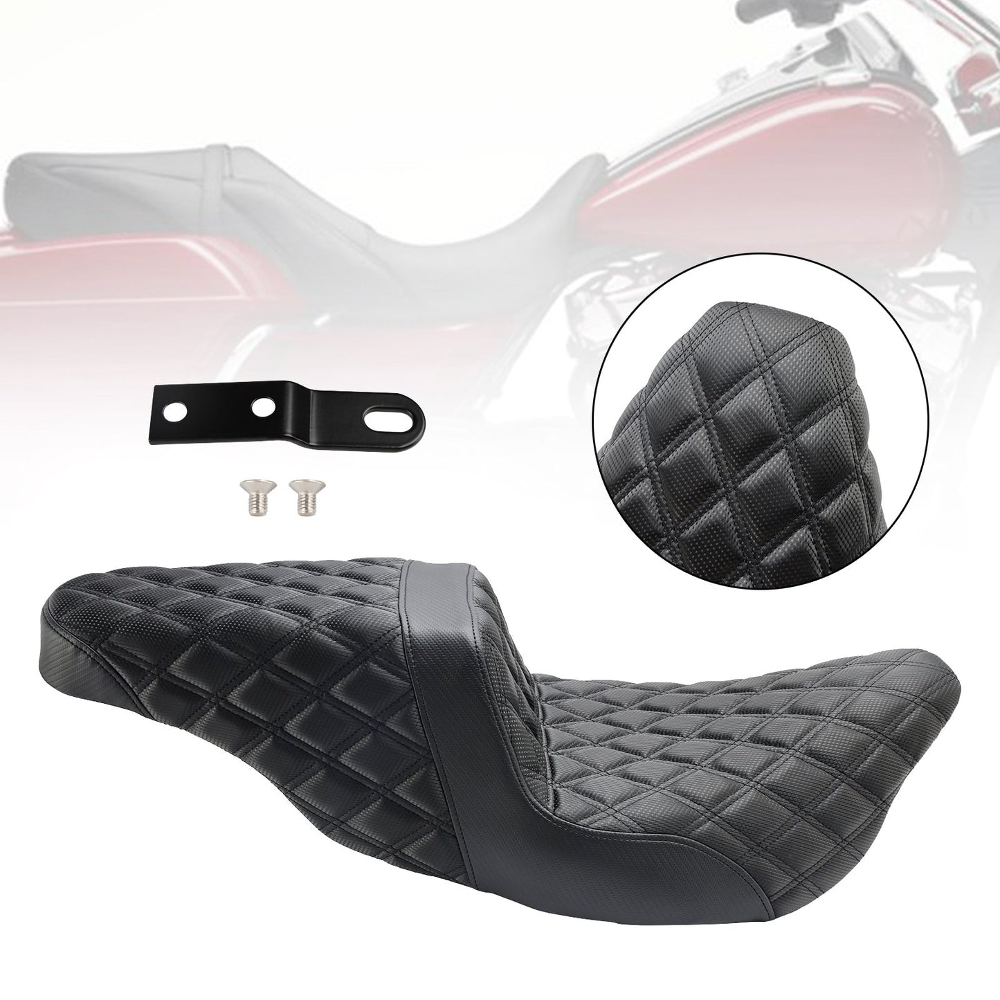 2009-2013 Road King Classic FLHRC Replace Front Rear Driver Passenger Seat Black