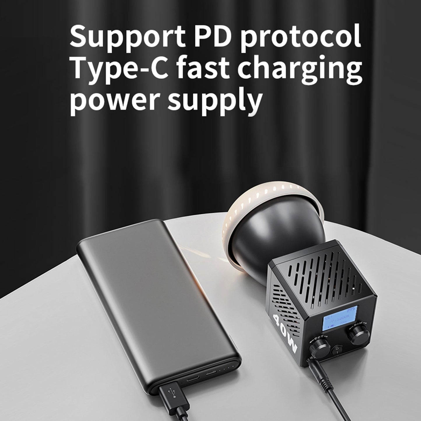 40W High Power M60 Photography Light COB Solar Light Outdoor LED Light