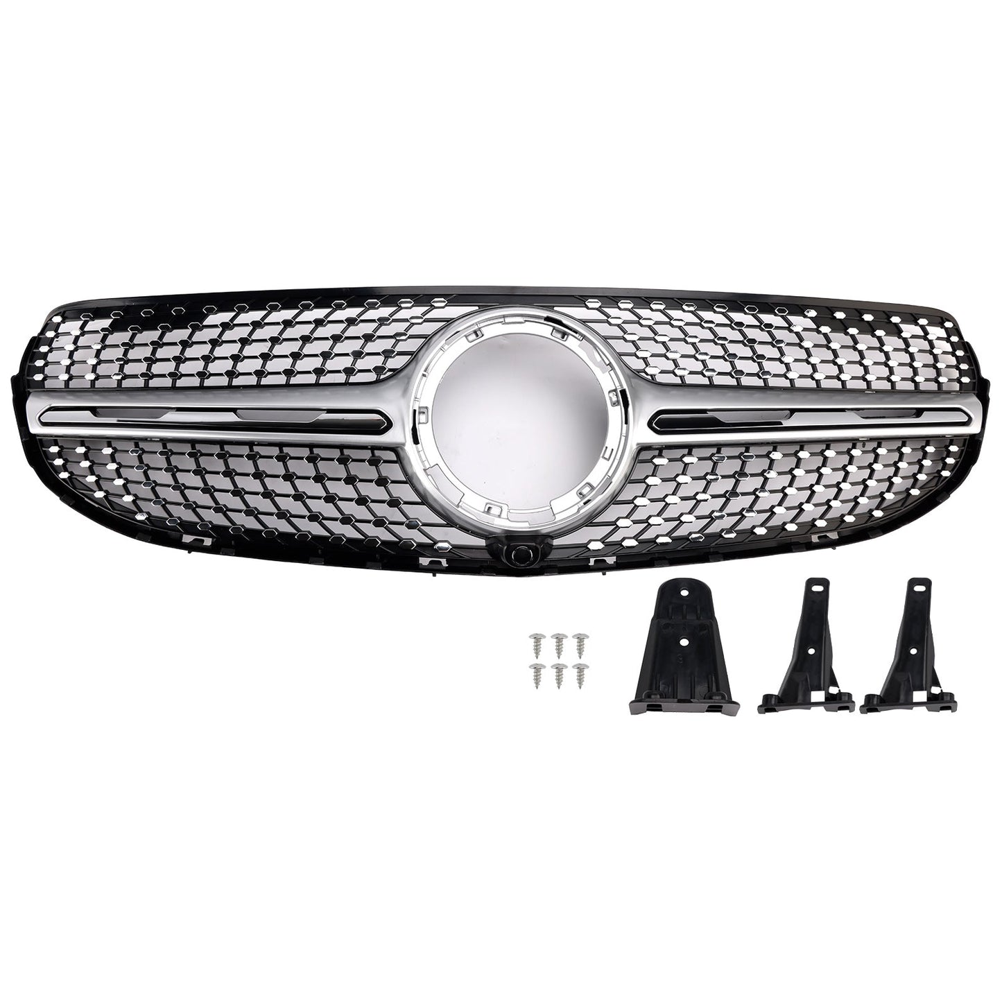 2020-2022 Mercedes-Benz X253 GLC250 GLC300 Diamond Front Bumper Grille