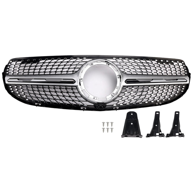 2020-2022 Mercedes-Benz X253 GLC250 GLC300 Diamond Front Bumper Grille