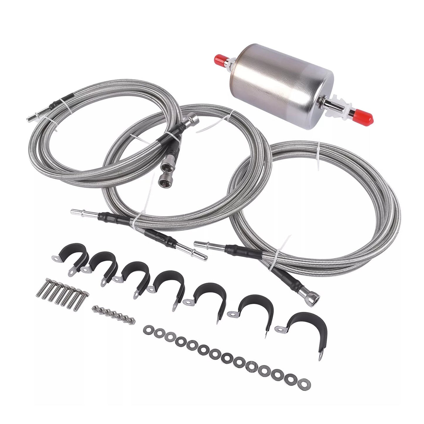 2001-2003 Chevy Silverado 2500 HD Stainless Steel Braided Fuel Lines Kit 819-840 Quick Fix