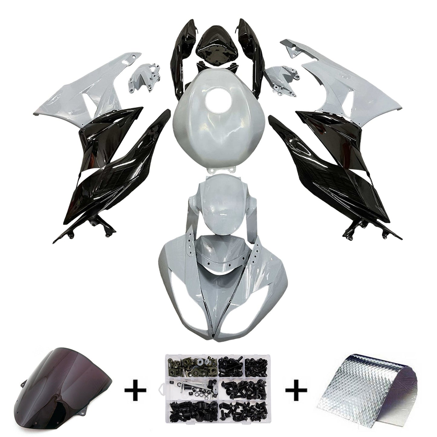 Injection Fairing Kit Bodywork Plastic ABS fit For Kawasaki ZX6R 636 2009-2012