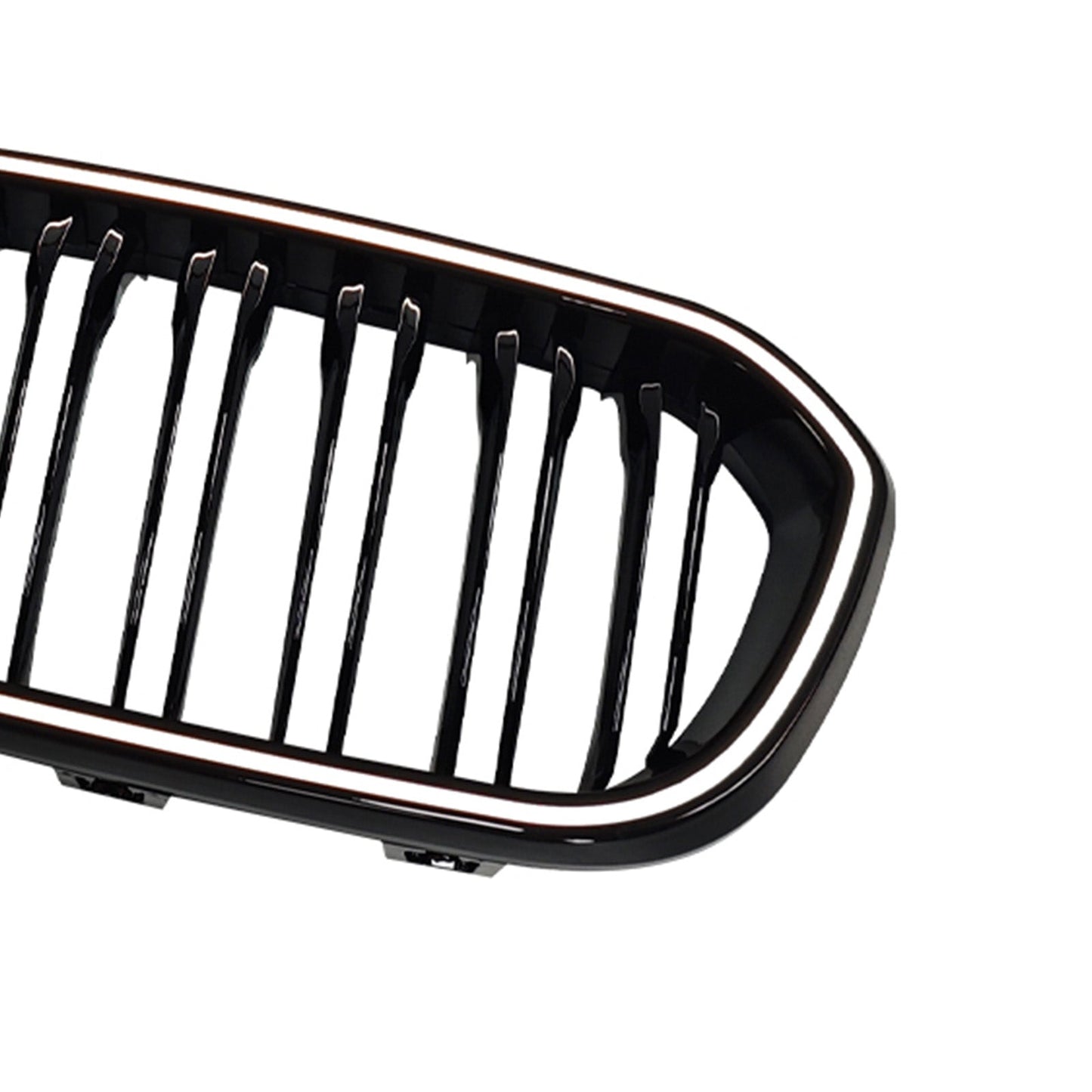 2015-2017 Fit BMW 1 Series F20 F21 Double Line Front Kidney Grill Grille Black