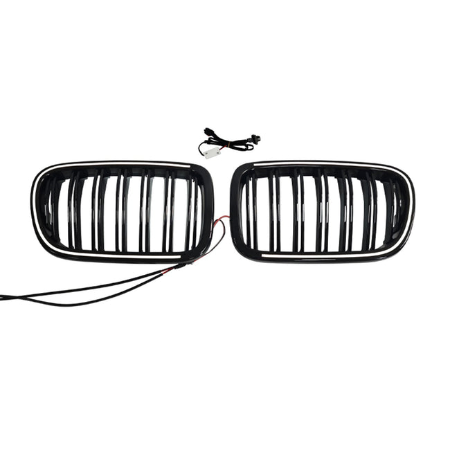 2011-2014 Fit BMW X3 F25 Dual Line Black Front Bumper Kidney Grill Grille