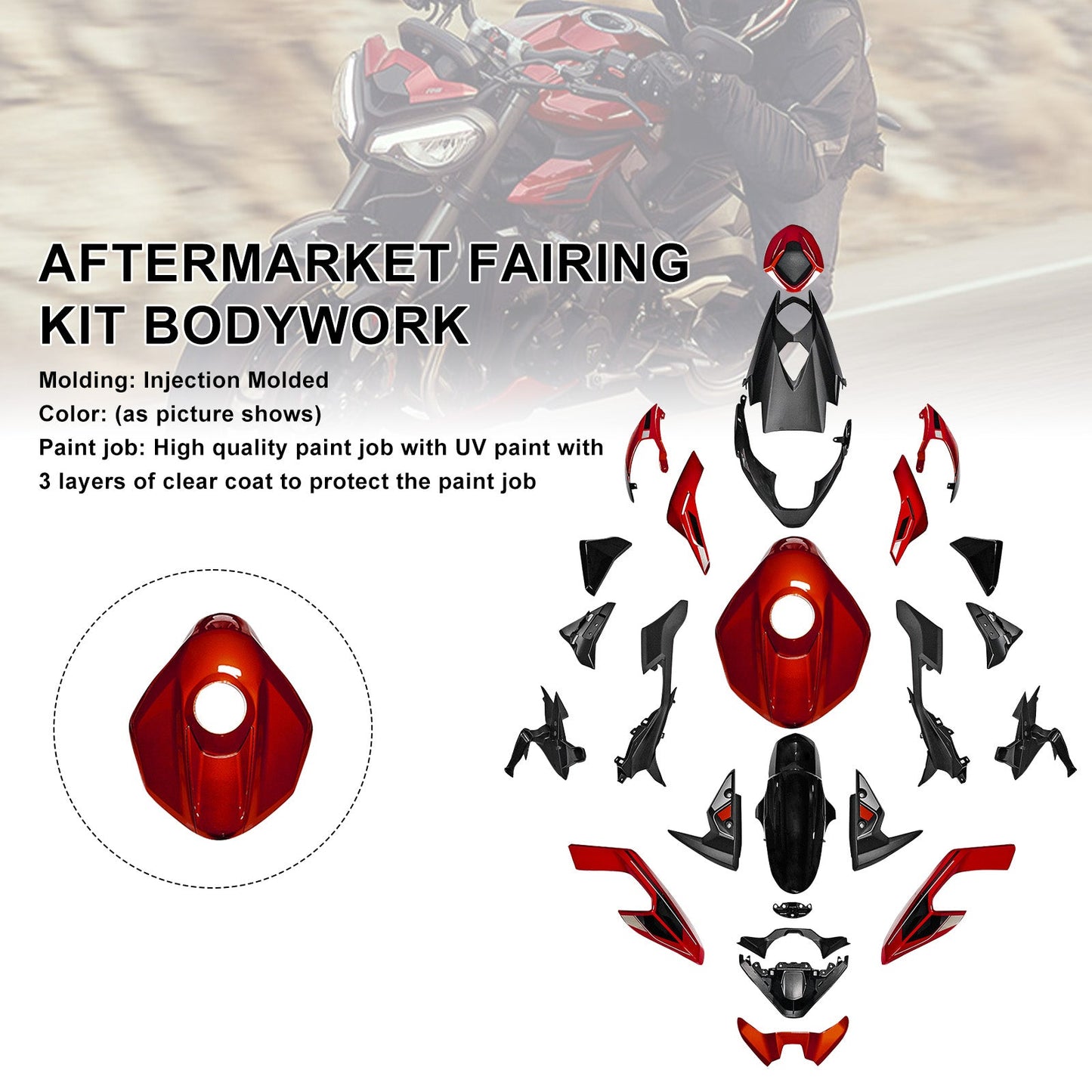 Injection Bodywork Fairing Kit for Street Triple 765 R/RS 2023-2025