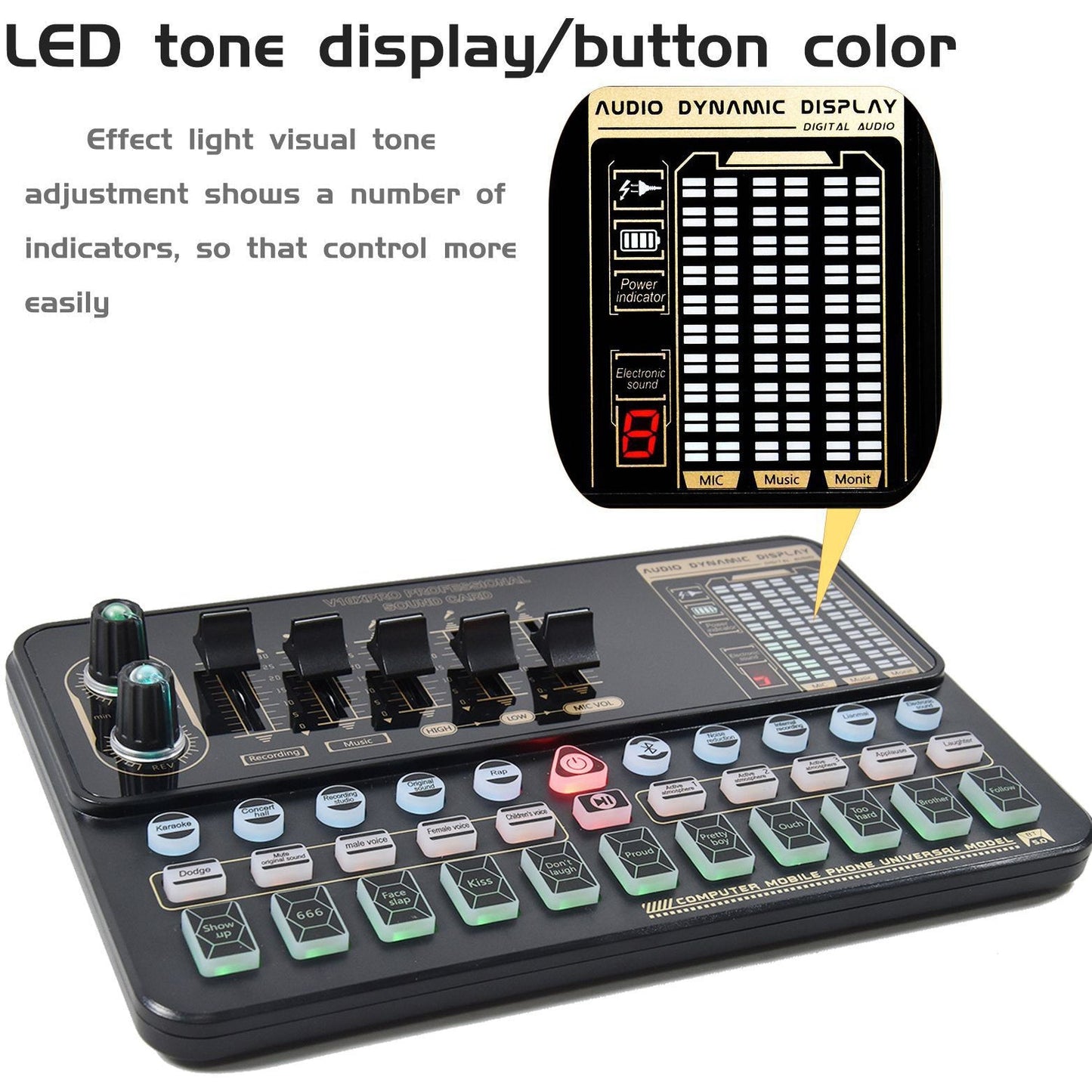 V10 Live Sound Card Set Condenser M800 Microphone Mobile Karaoke Computer Live Tik Tok Equipment Set