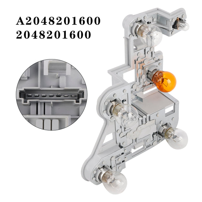 2007-2010 Mercedes W204 C-Class Right Tail Lamp Bulb Holder with Bulbs