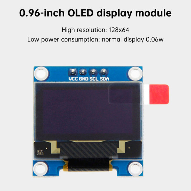 Raspberry Pi 4B 0.96-inch OLED Display Module IP Hard Disk Information Display