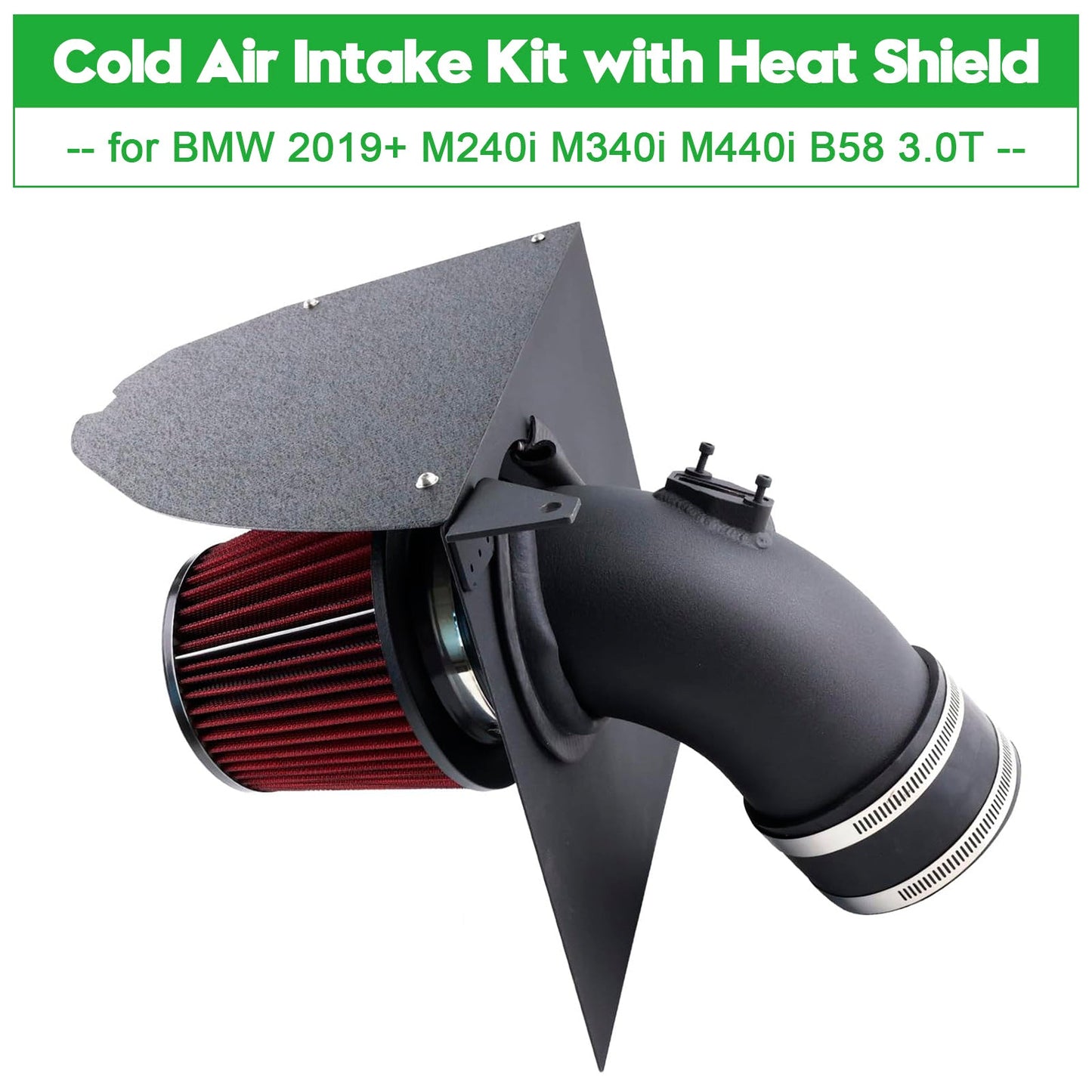 2020+ BMW M440i G22 G23 B58 3.0T Cold Air Intake Kit with Heat Shield