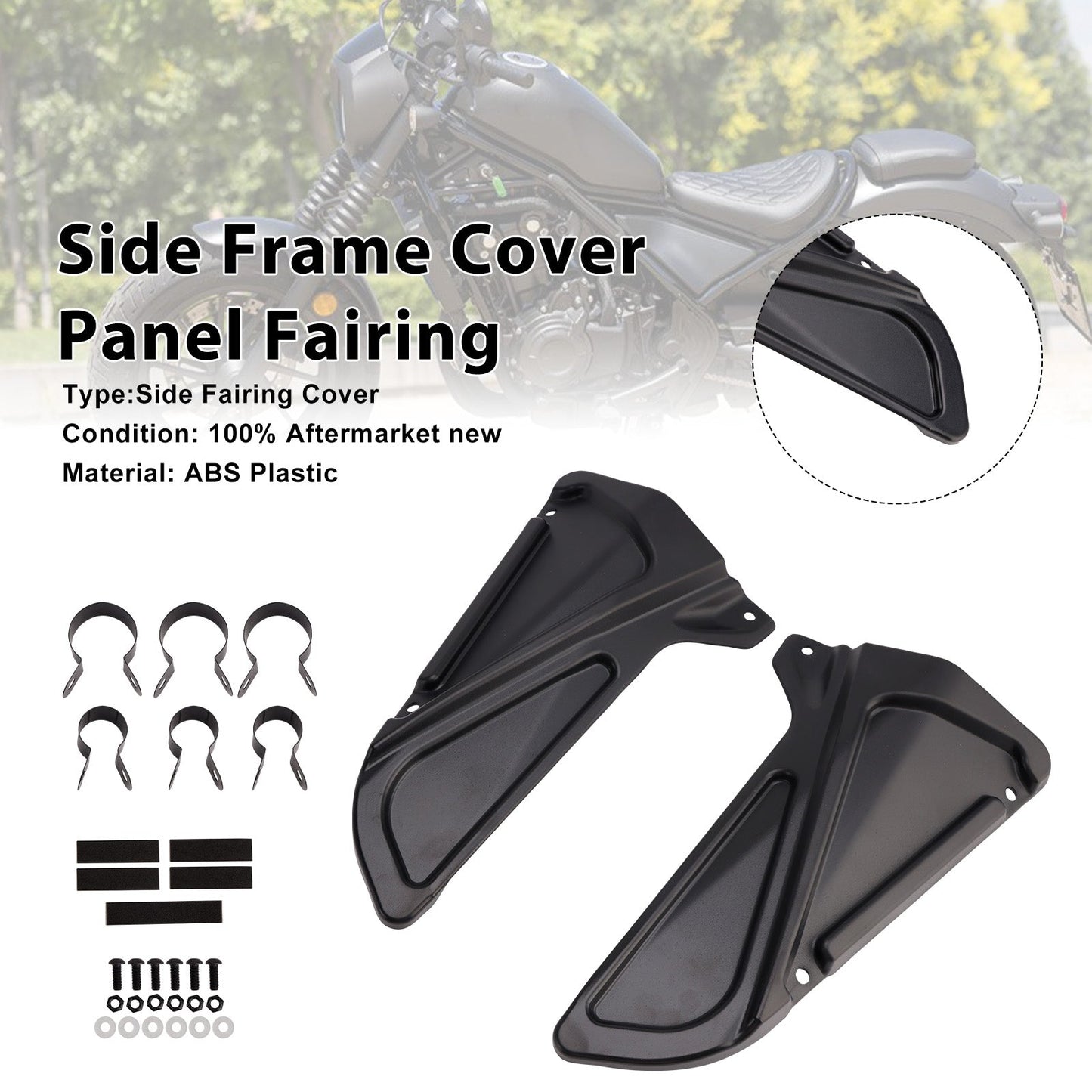 Side Frame Cover Panel Fairing For Honda Rebel CMX 250 300 500 17-22