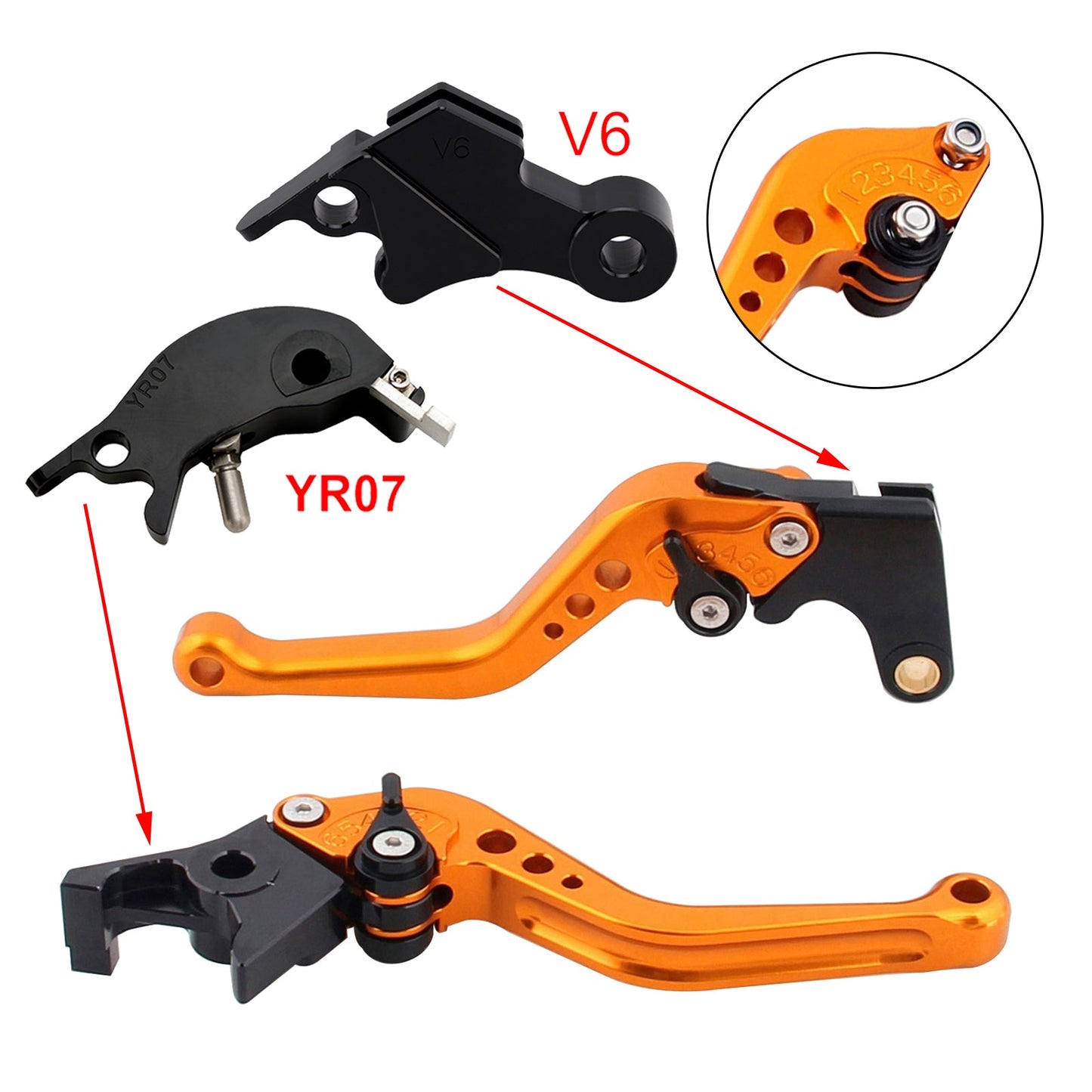 NEW Short Clutch Brake Lever fit for YAMAHA XSR900 XSR900GP MT-09 MT-09SP 24-25