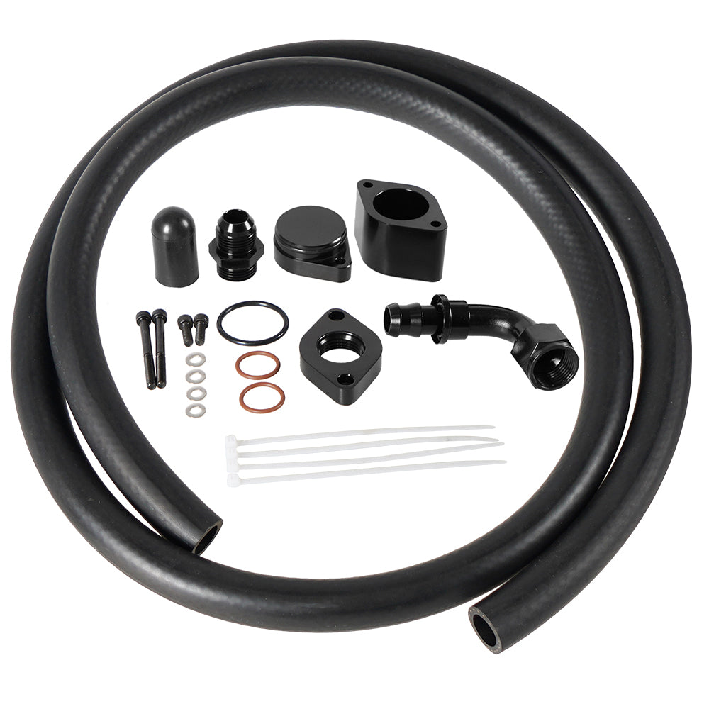 2011- 2024 Ford F450 6.7 Powerstroke CCV Reroute Kit + CCV Baffle Internal Catch Can