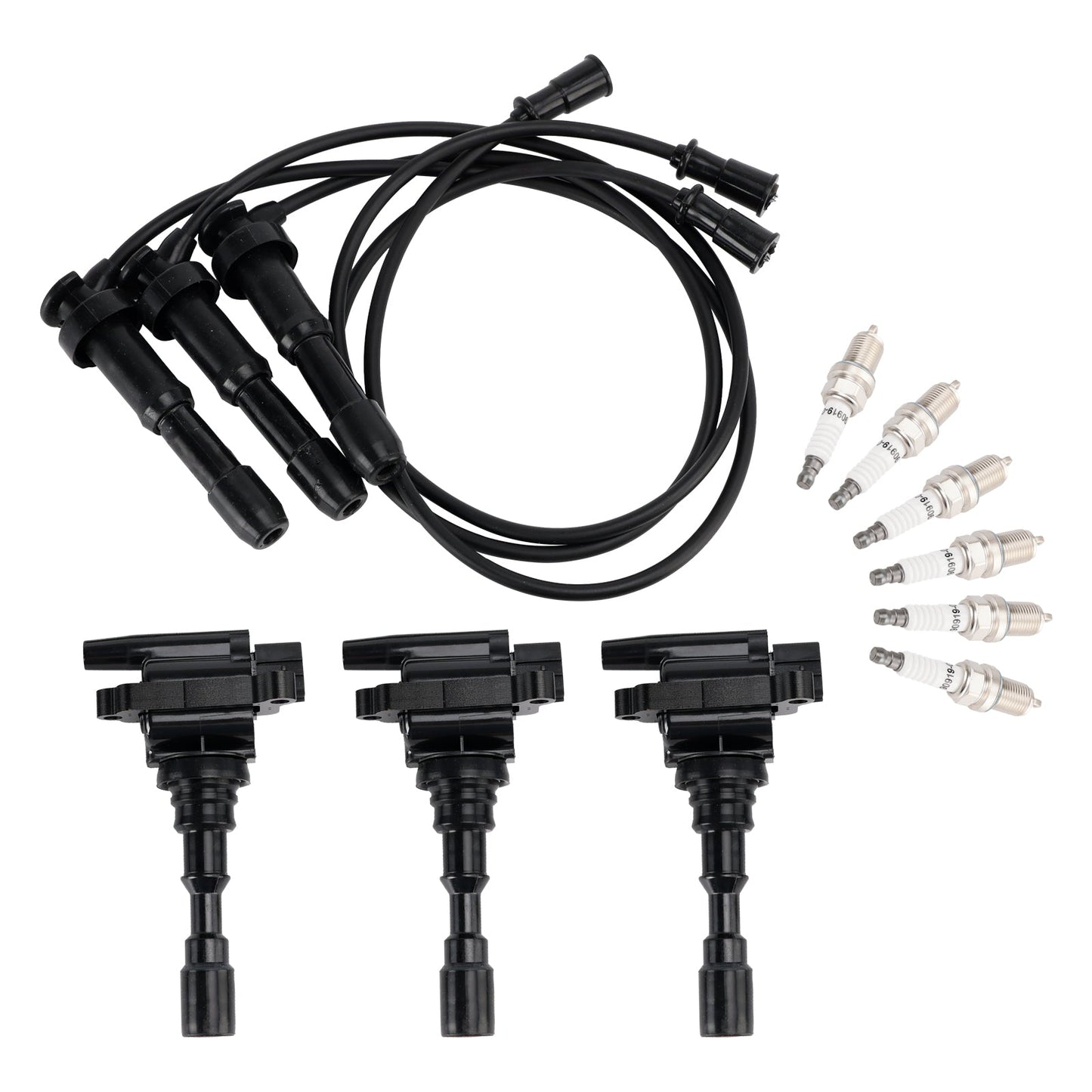 2003-2006 Kia Sorento 3.5L V6 3x Ignition Coil & 6x Spark Plug & 3x Wireset UF431