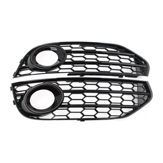 2010-2015 Audi A4 Allroad B8 Front Bumper Honeycomb Fog Grille Cover Black